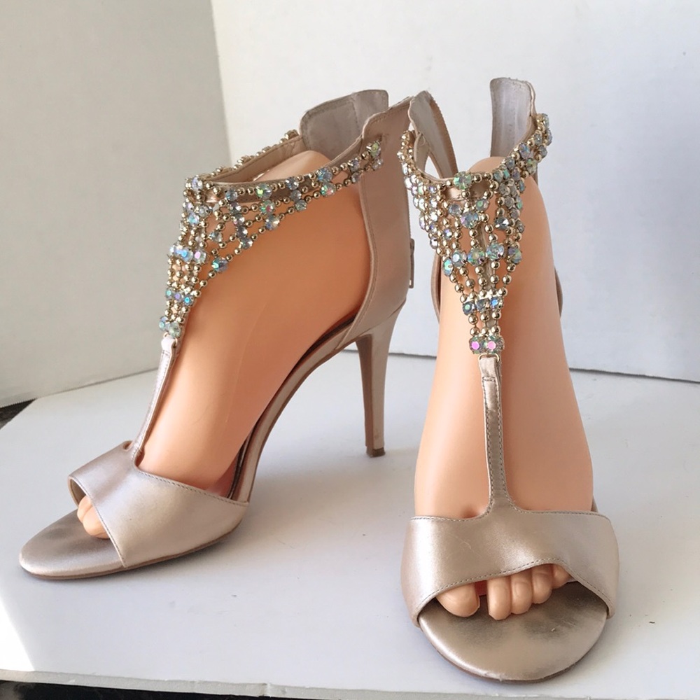 Gianni Bini satin heels Sz 8.5 - Picture 1 of 12